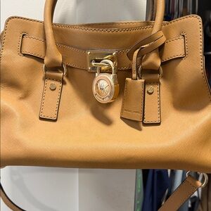 Michael Kors Camel Leather Satchel
